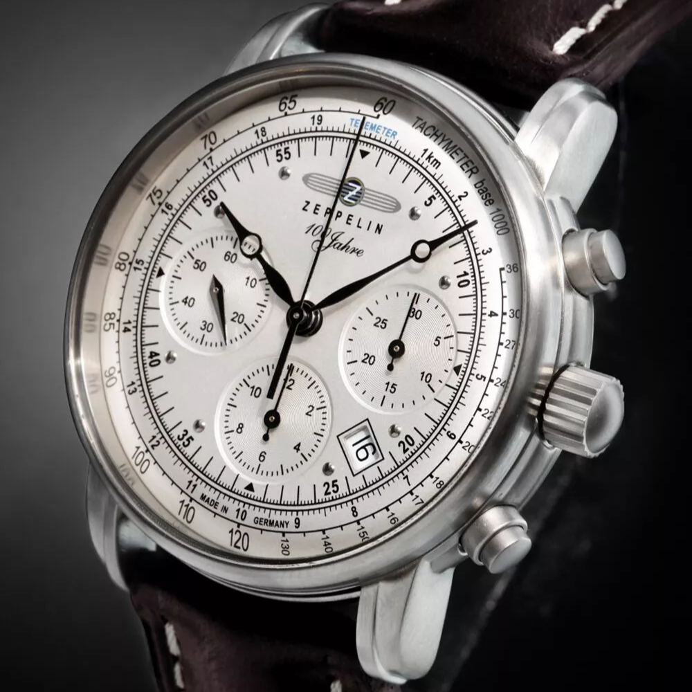 Relógio Masculino Automático Zeppelin 100 Anos Marrom – Cronógrafo