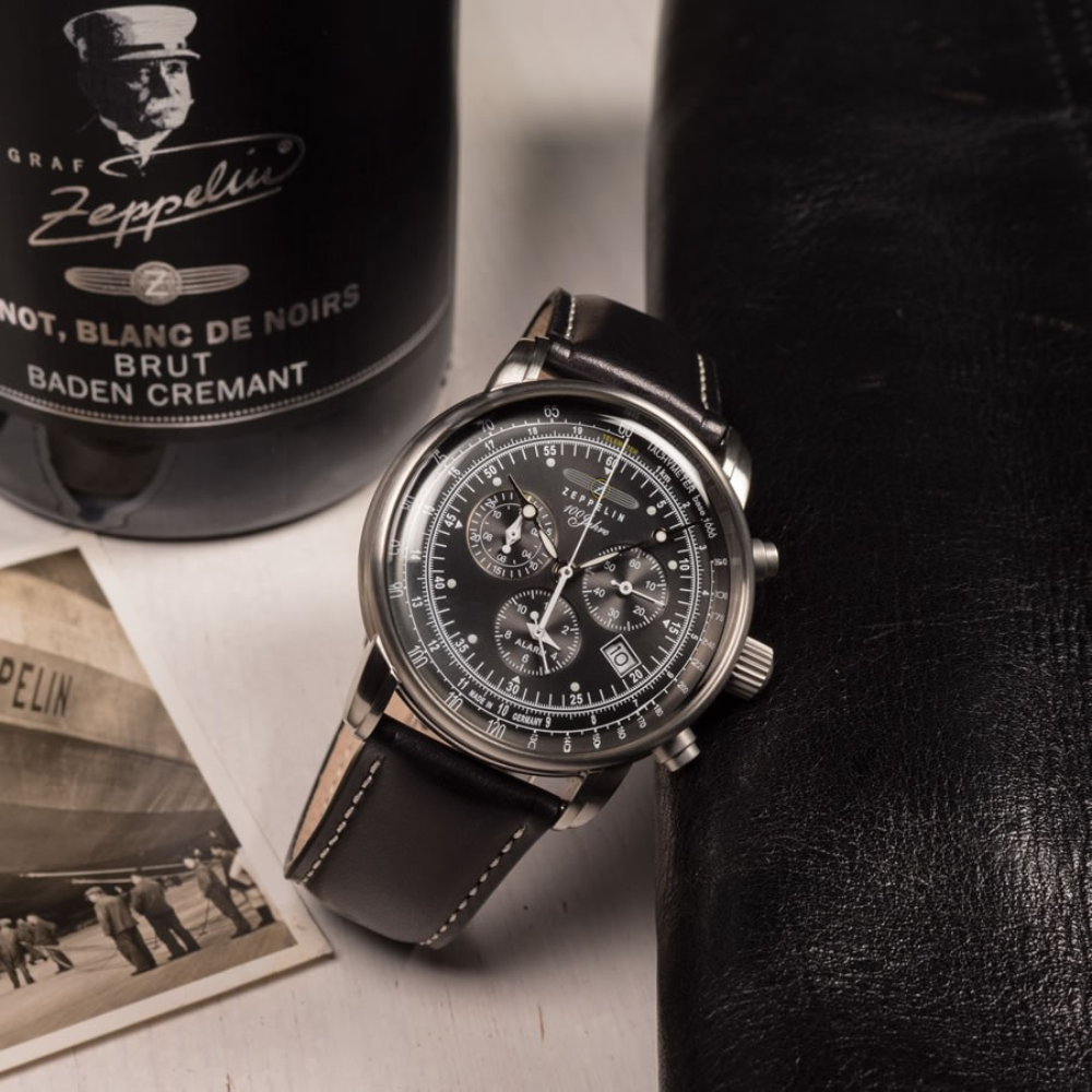 Relógio Masculino Automático Zeppelin 100 Anos Black Premium – Cronógrafo